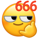 中国語の"666"の顔文字