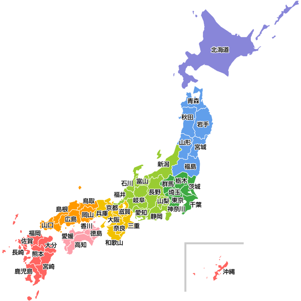 日本地図 (frame-illust.com)