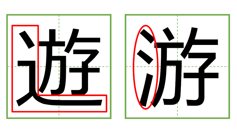 遊 - 日中の漢字の間違い探し 直感クイズ！(3)