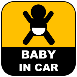 BABY IN CAR / KIDS IN CAR - 自動車のステッカー 「赤ちゃんが乗っています」「子どもが乗っています」の正しい英語表現