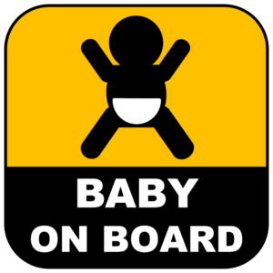 BABY ON BOARD / KIDS ON BOARD - 自動車のステッカー 「赤ちゃんが乗っています」「子どもが乗っています」の正しい英語表現