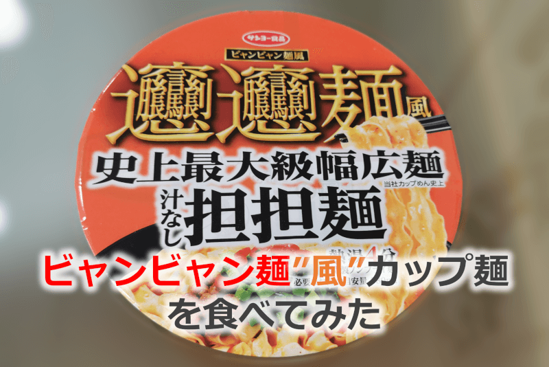 ビャンビャン麺"風"インスタント 汁なし担担麺を食べてみた【サンヨー食品】