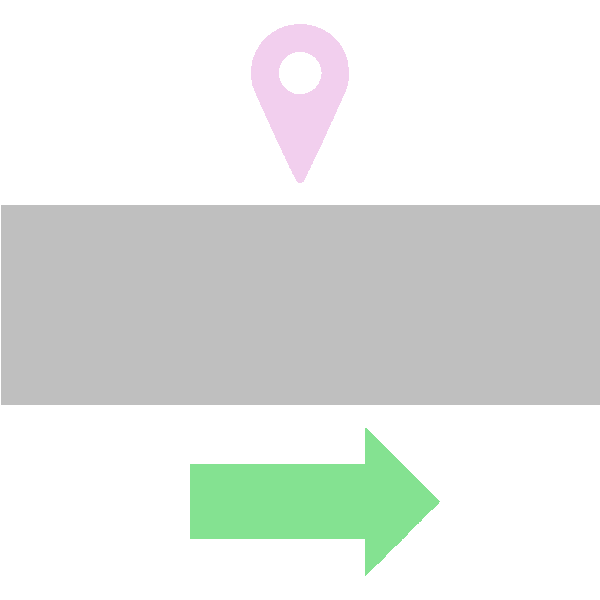 通過する / go past it / 经过它 - 英語・中国語: 英語と中国語で道案内する表現