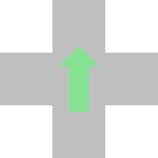 まっすぐに進む / go straight / 直走 - 英語・中国語: 英語と中国語で道案内する表現